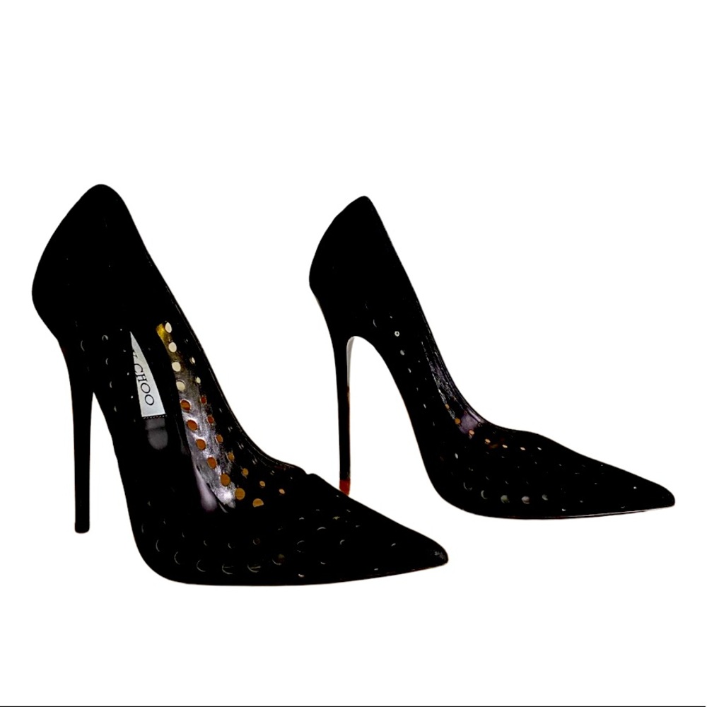Jimmy Choo Cruise Pump Black Suede Size 37